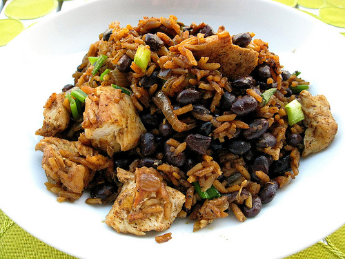 Black Bean Chicken with Rice